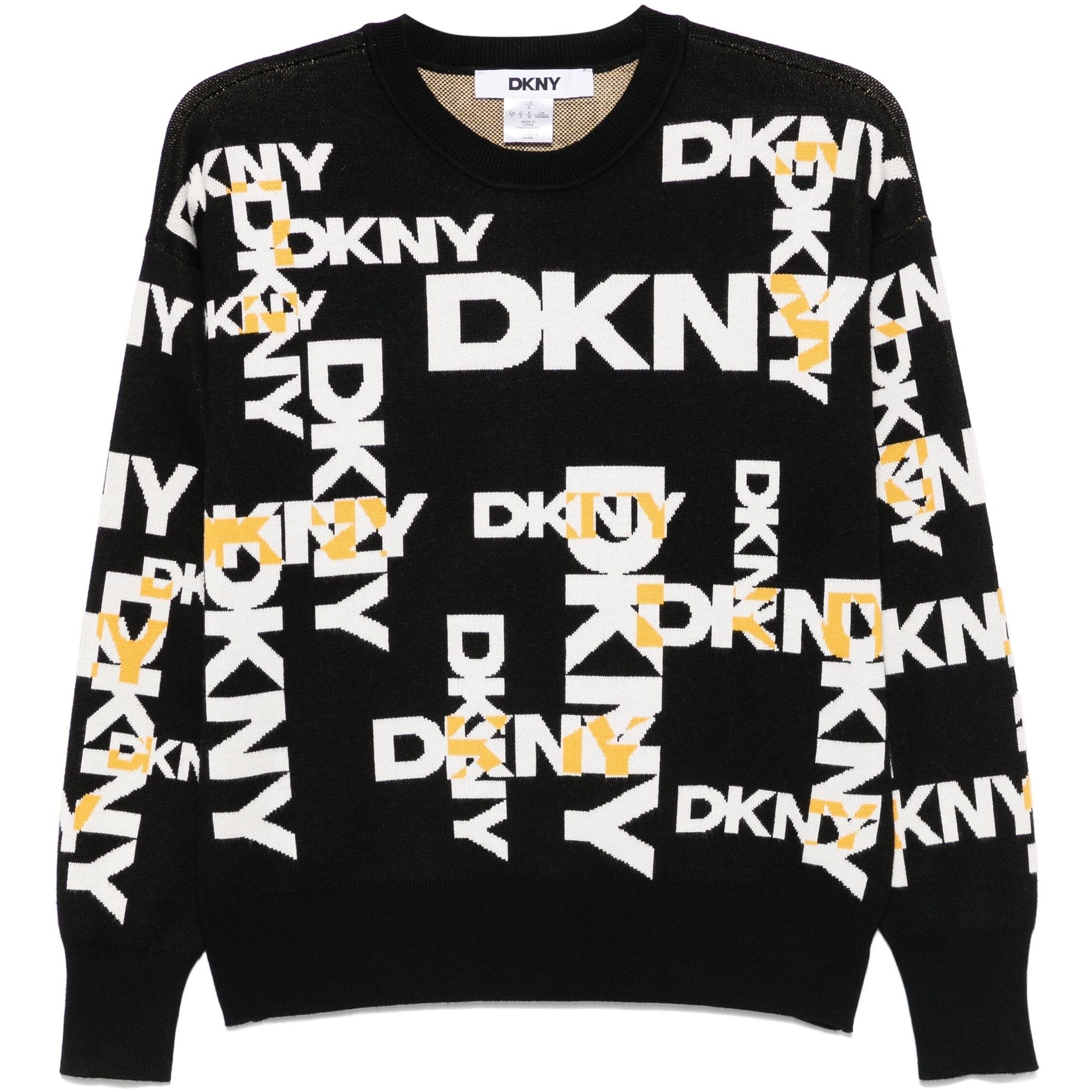 DKNY Megztinis moterims, Juoda, L/s legacy all over logo swtr 1