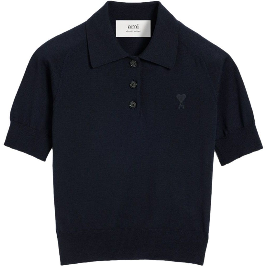 AMI PARIS Polo marškiniai trumpos rank. moterims, Mėlyna, Polo shirts