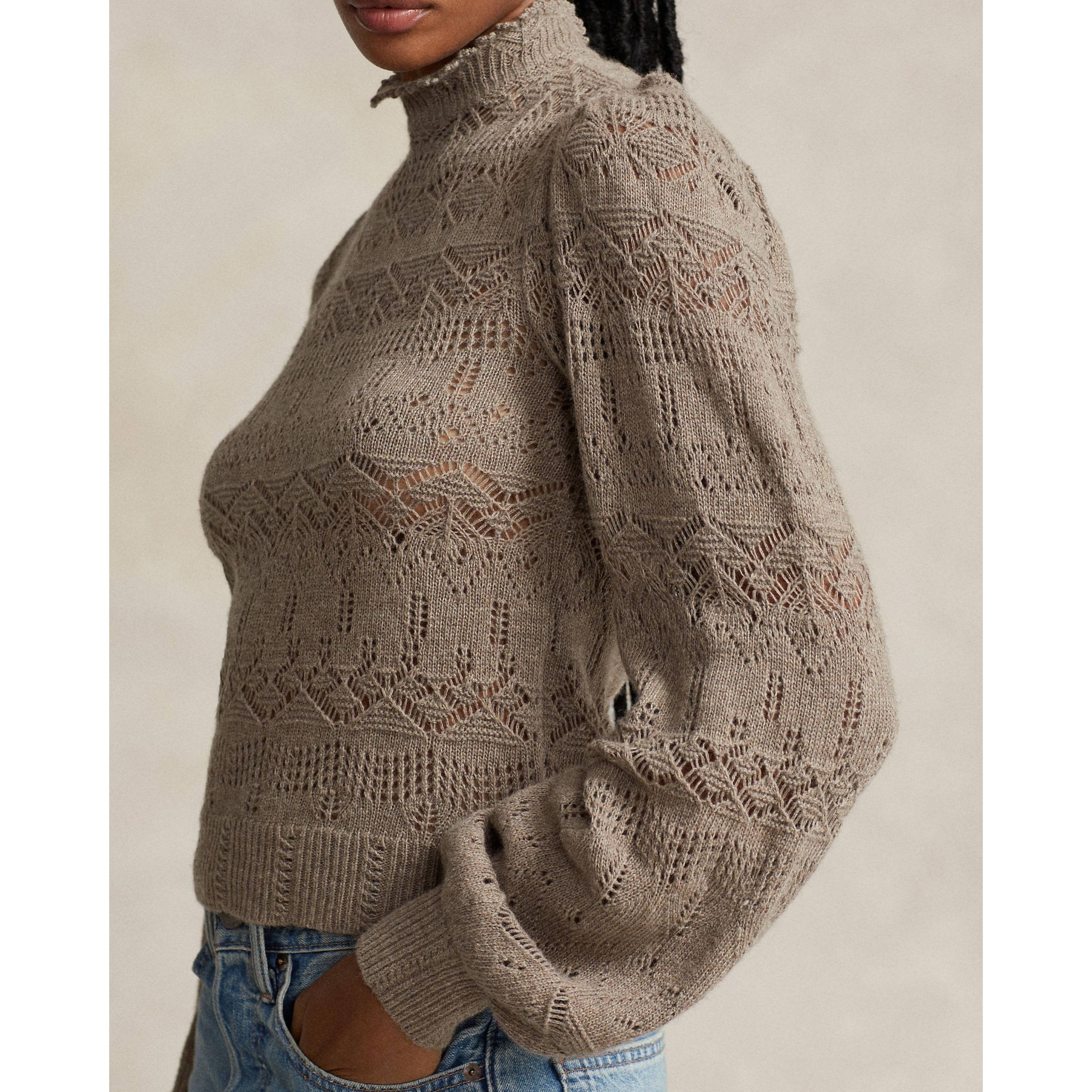 POLO RALPH LAUREN Sportinis nertinis moterims, Ruda, Long sleeve pullover 4