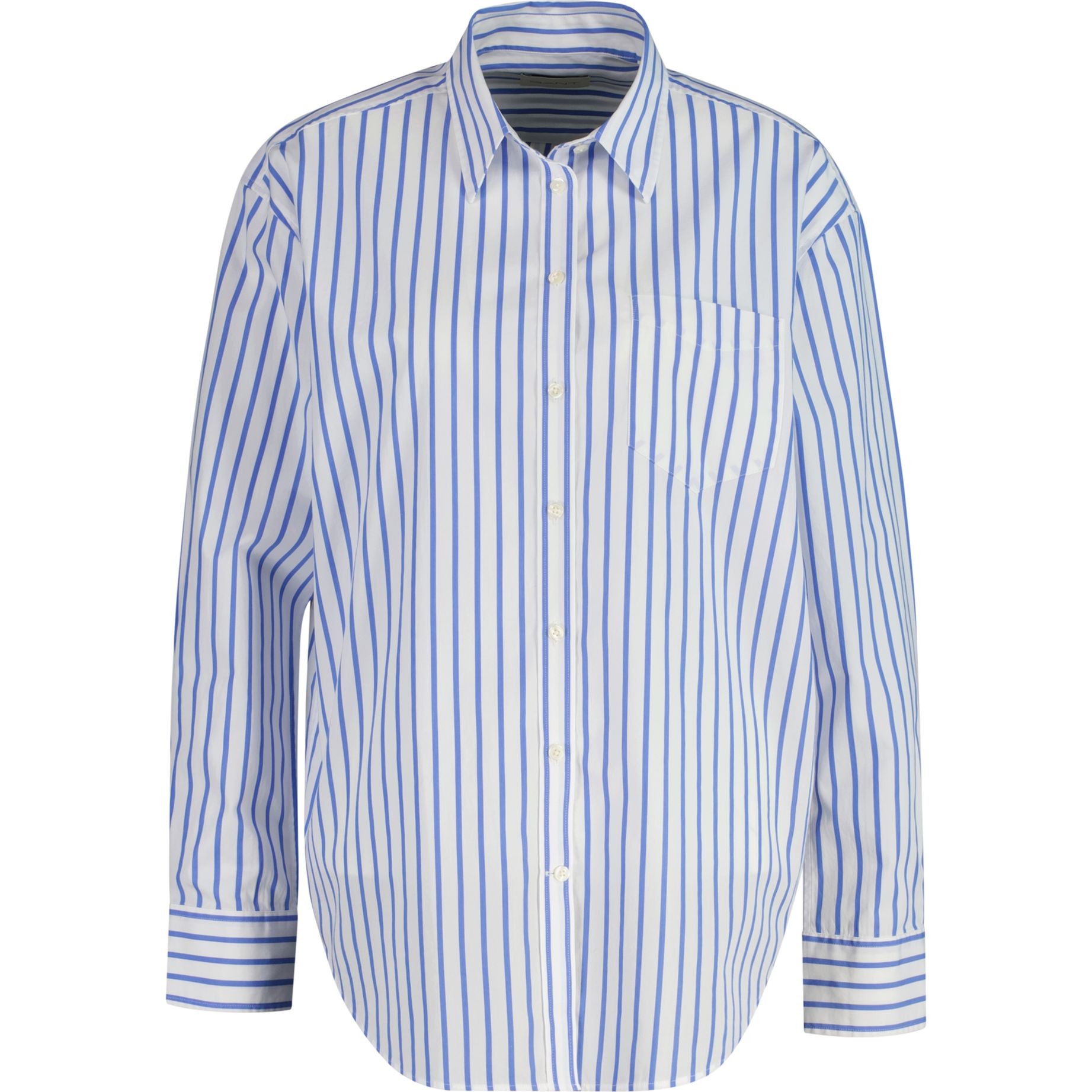 GANT Marškiniai ilgomis rankovėmis moterims, Mėlyna, Rel classic poplin shirt 1