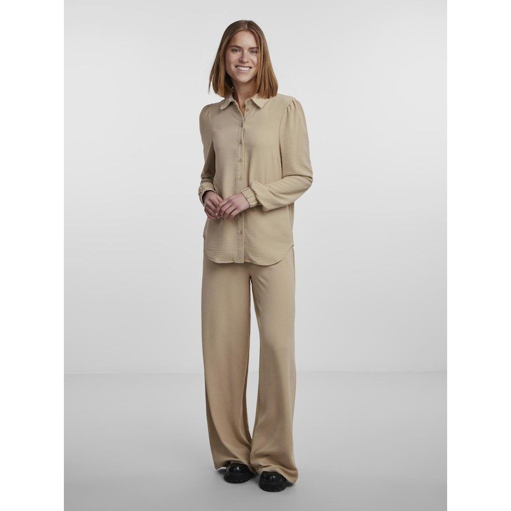 PIECES Marškiniai moterims, Balta, PCFLORE LS SHIRT 6