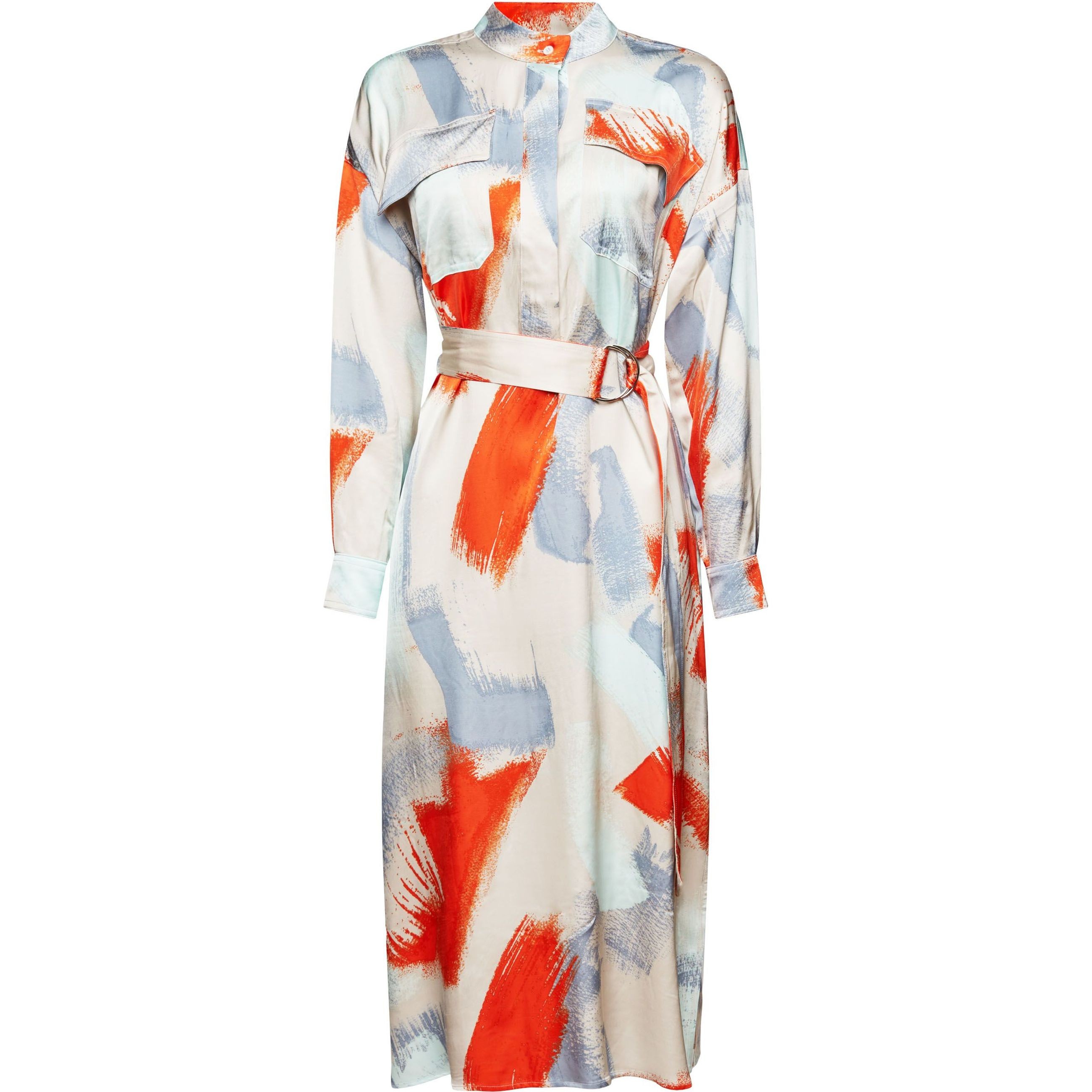 ESPRIT Midi suknelė moterims, Smėlio, F*SUS*sateen Midi dress 1