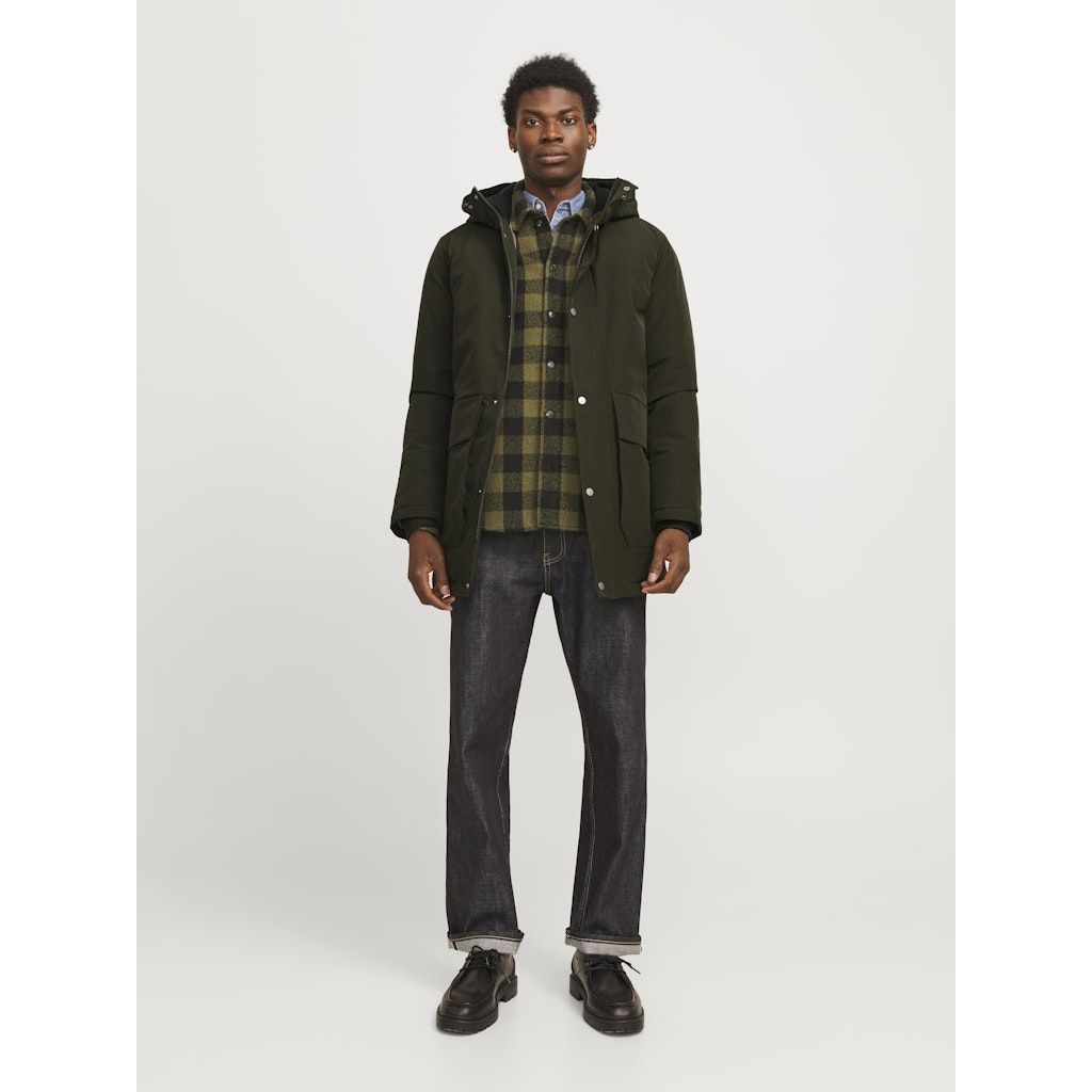 JACK & JONES Lietpaltis vyrams, Chaki, Trek parka 4