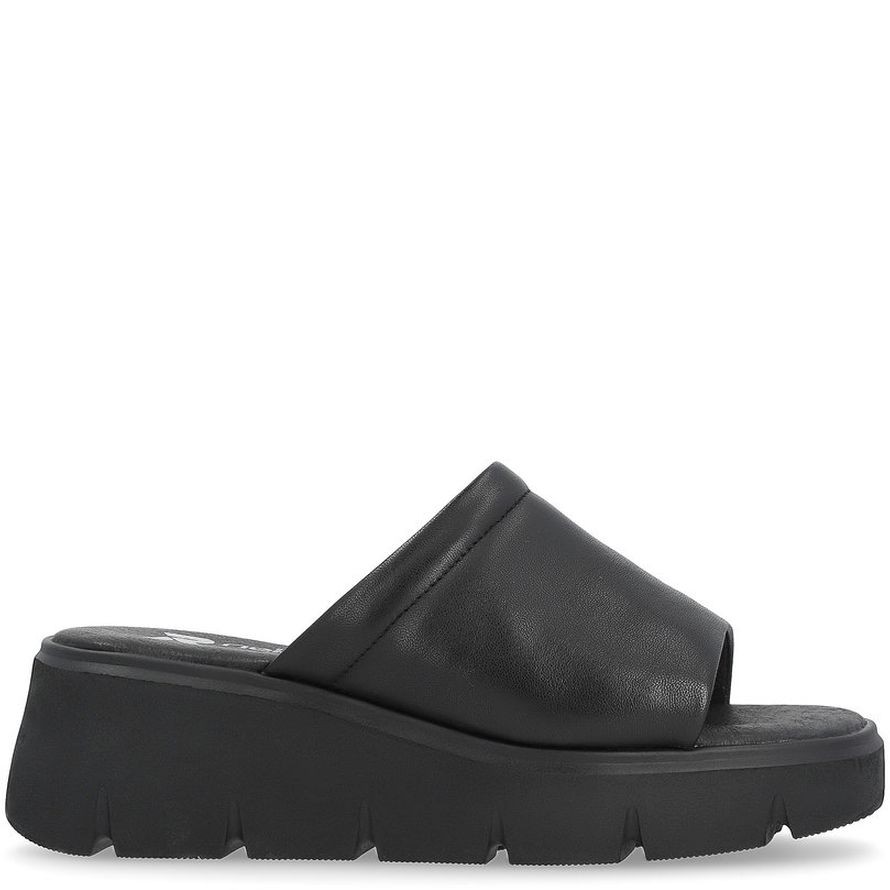 RIEKER Klumpės moterims, Juoda, MULES 3