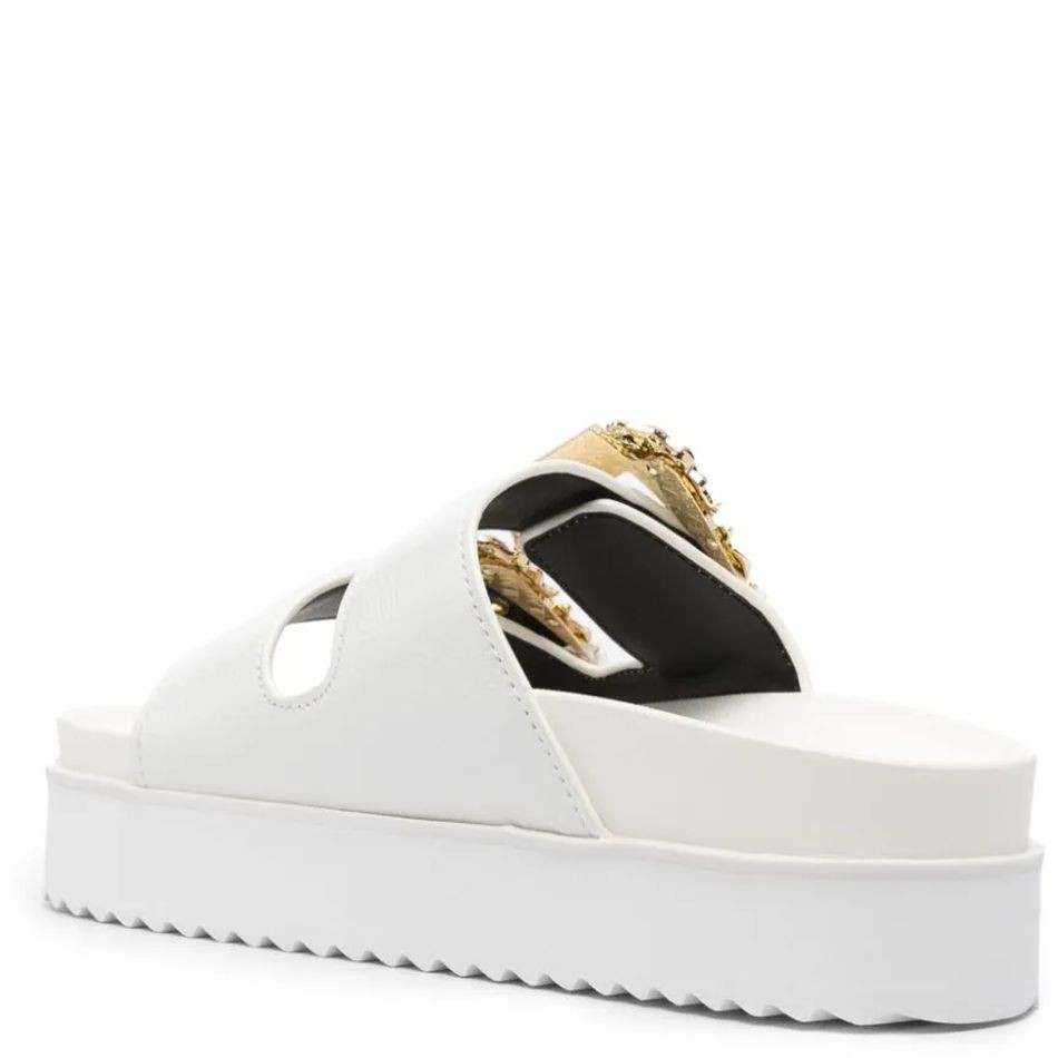 VERSACE JEANS CUTURE Šlepetės moterims, Balta, Fondo Arizona Slippers 3