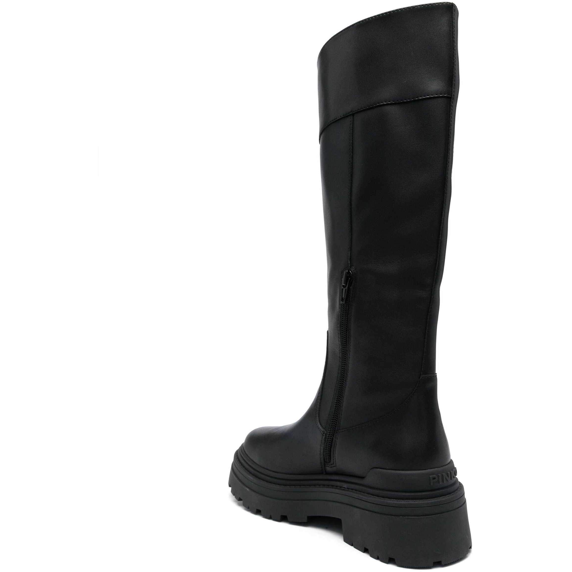 PINKO Auliniai moterims, Juoda, Mia boot calf leather 3