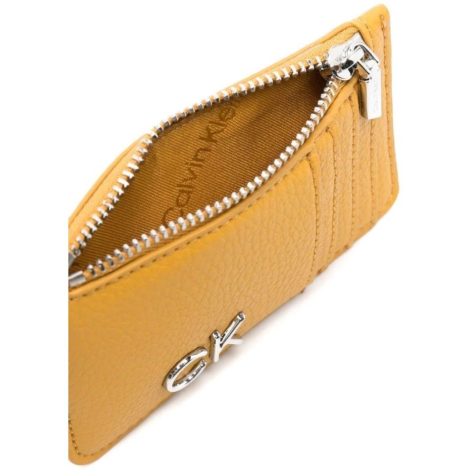 CALVIN KLEIN Piniginė moterims, Auksinė, RE-LOCARDHOLDER W/ZIP PBL 3
