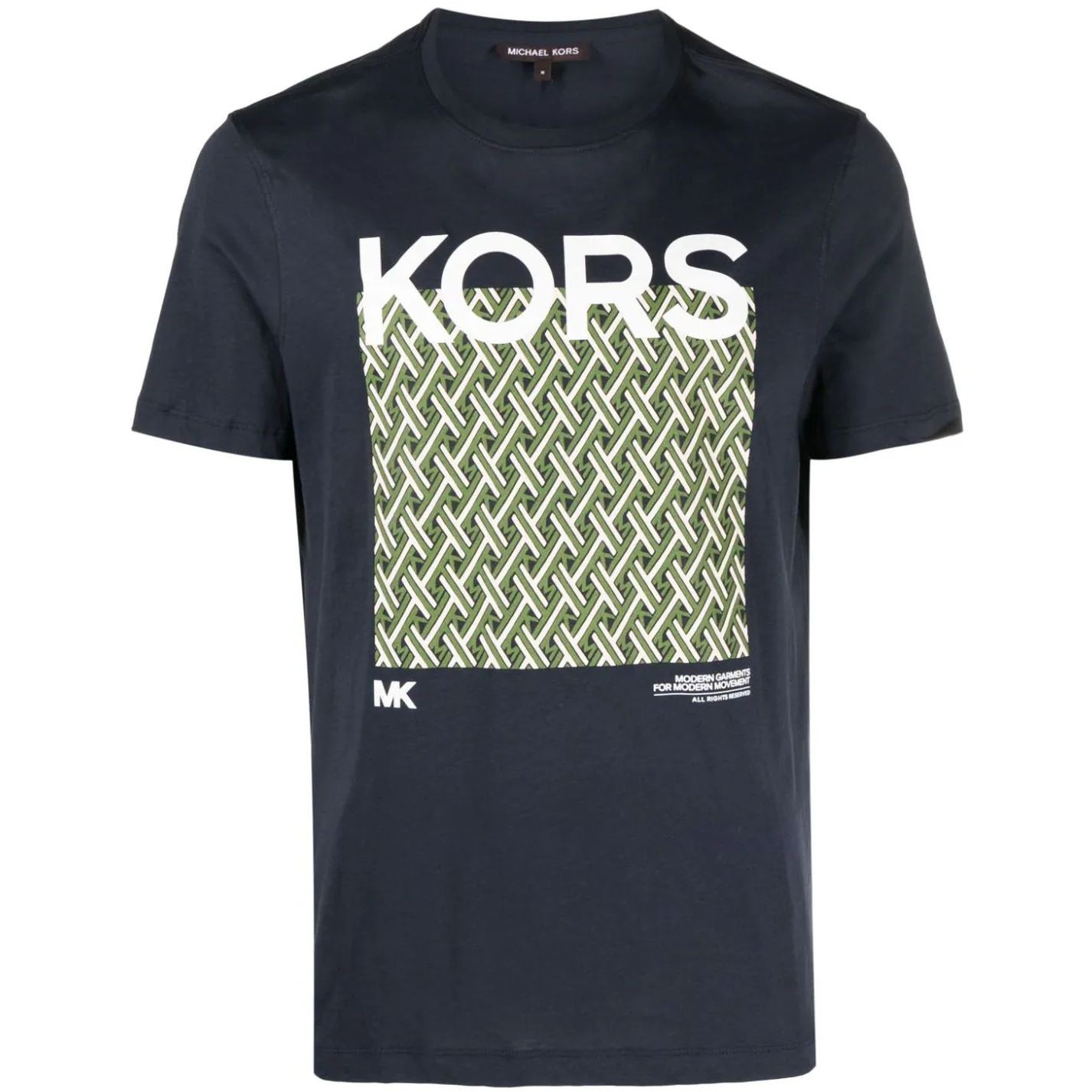 MICHAEL KORS Marškinėliai trump. rankovėmis vyrams, Mėlyna, Lattice kors tee 1