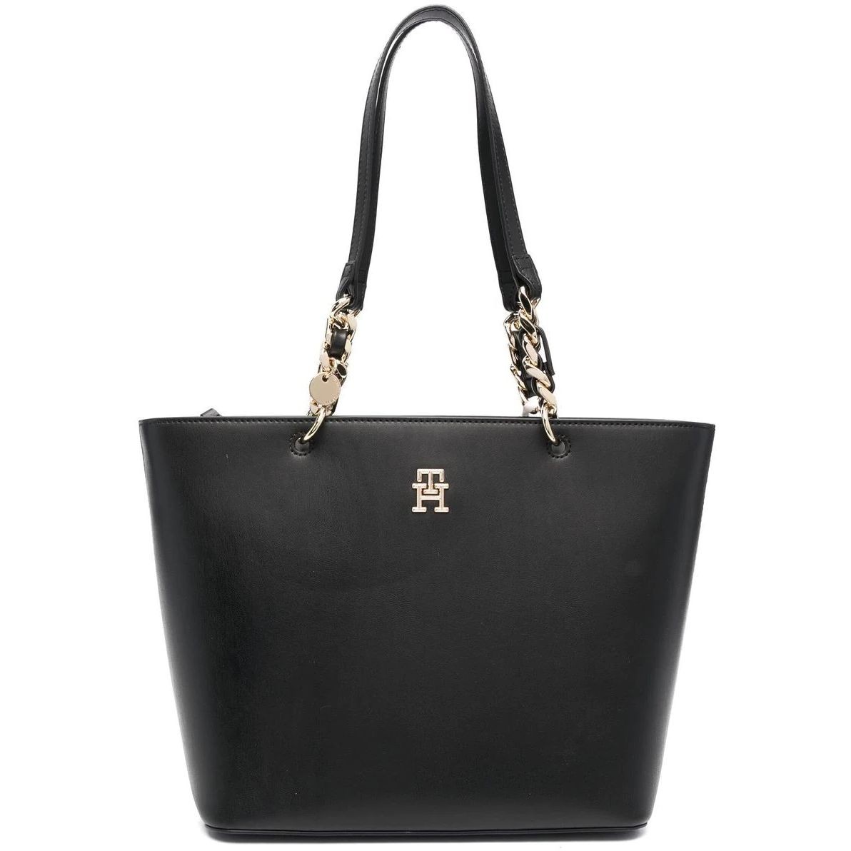 TOMMY HILFIGER Pirkinių krepšys moterims, Juoda, TH CHIC TOTE 1