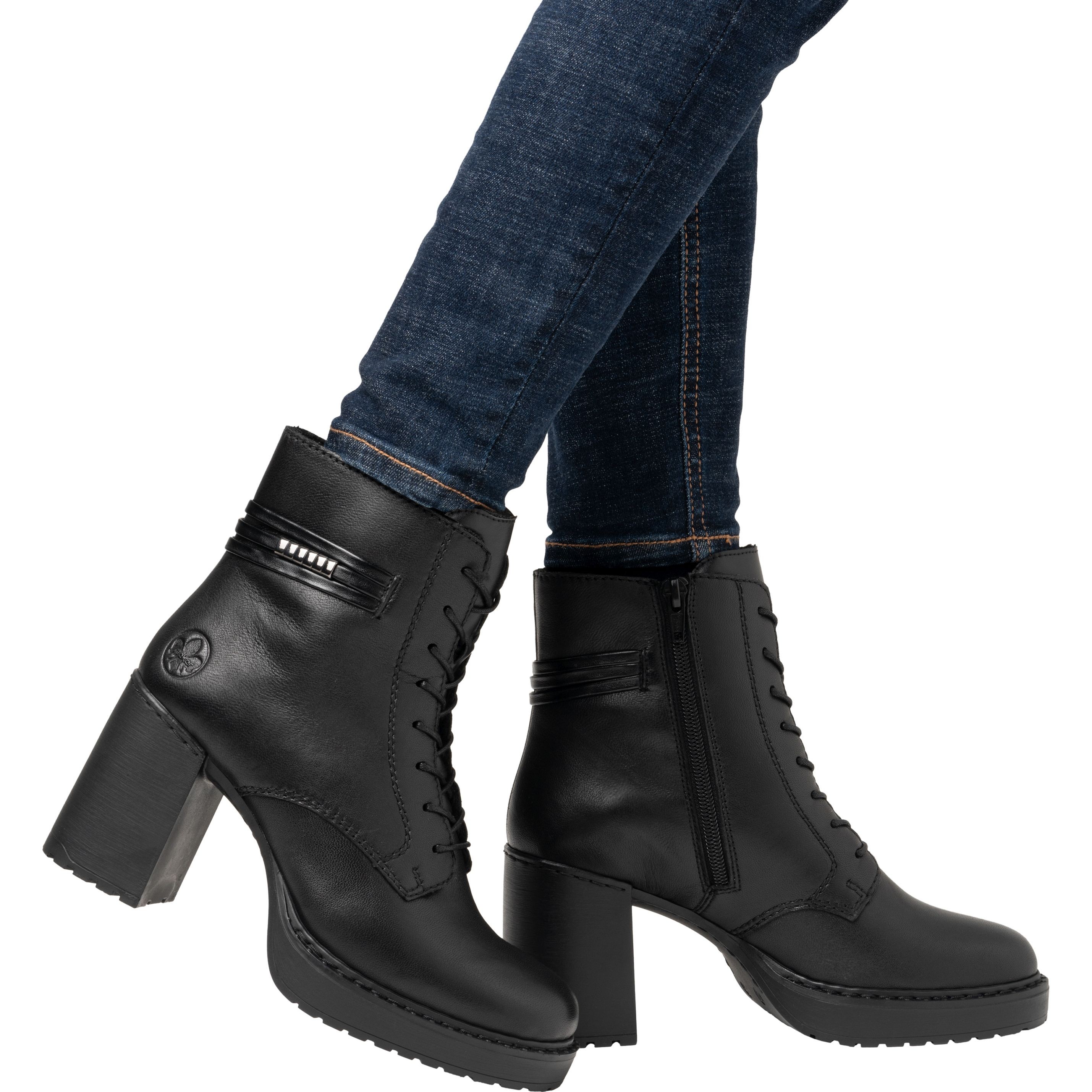 RIEKER Aulinukai moterims, Juoda, Ladies mid height boots 2