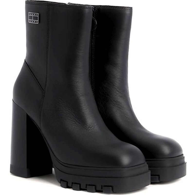 TOMMY JEANS Aulinukai moterims, Juoda, High heel ankle boot 1