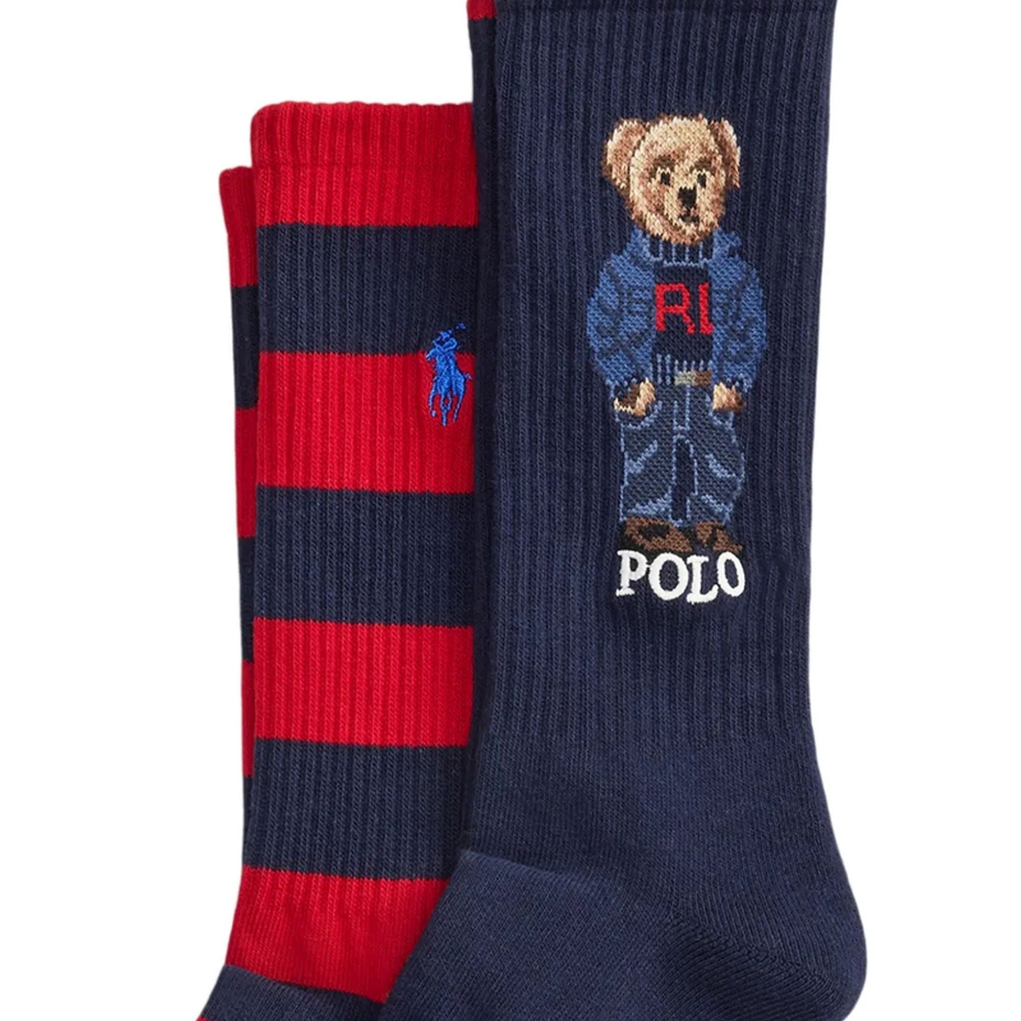 POLO RALPH LAUREN UW Kojinės vyrams, Marga, Dnm trtlnck-crew sock-2 pack 2