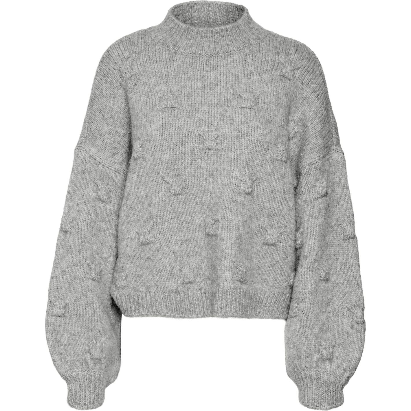 VERO MODA Megztinis su kaklu moterims, Pilka, Gail highneck pullover 1