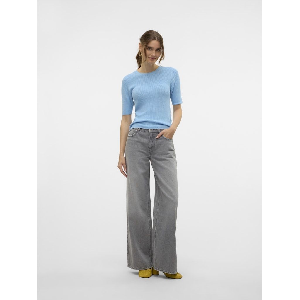 VERO MODA Platūs džinsai moterims, Pilka, Remy wide 6