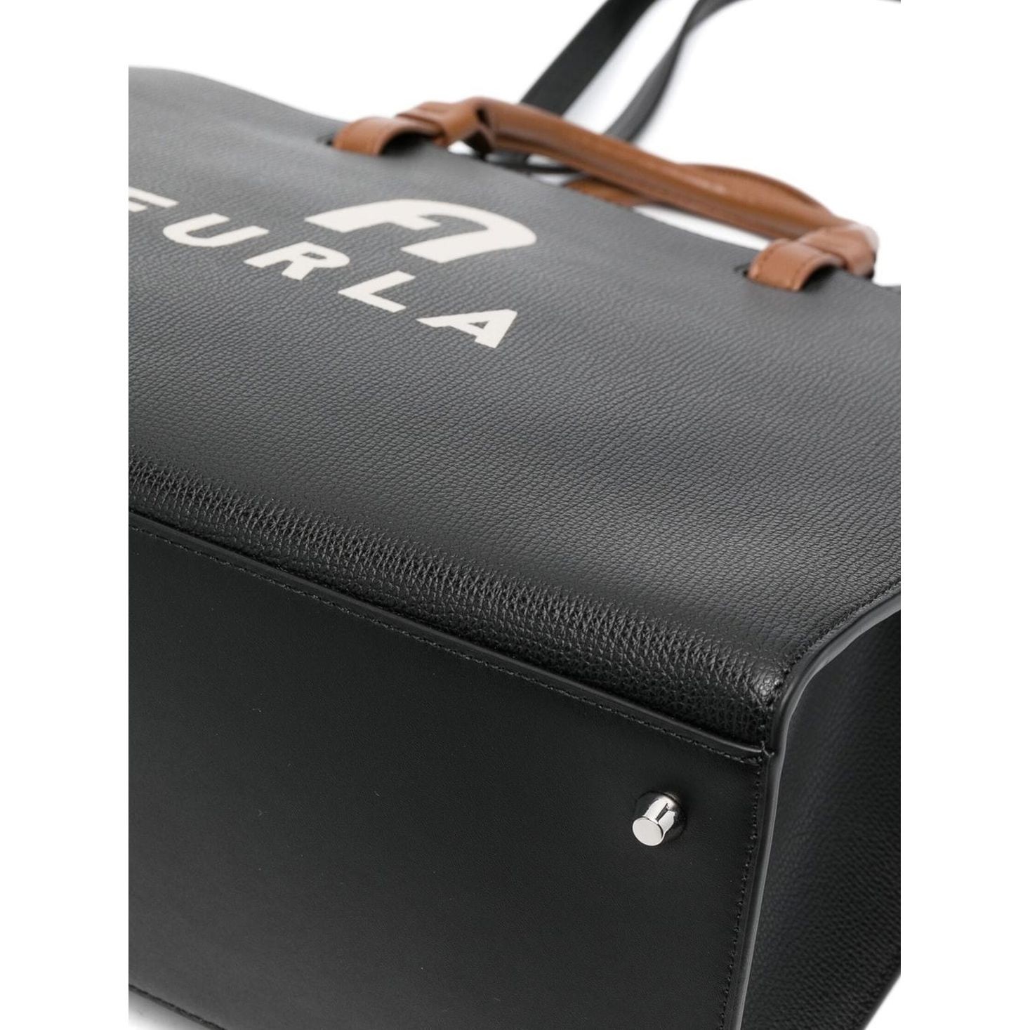 FURLA Pirkinių krepšys moterims, Juoda, Furla varsity style l tote 4
