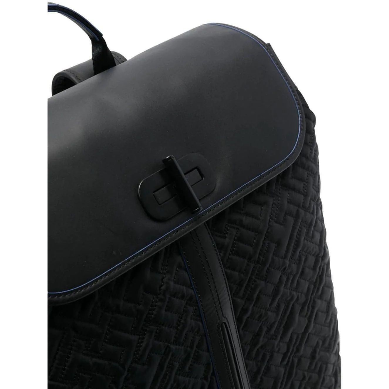 TOMMY HILFIGER Kuprinė vyrams, Juoda, TH TURNLOBACKPAQUILTED 2