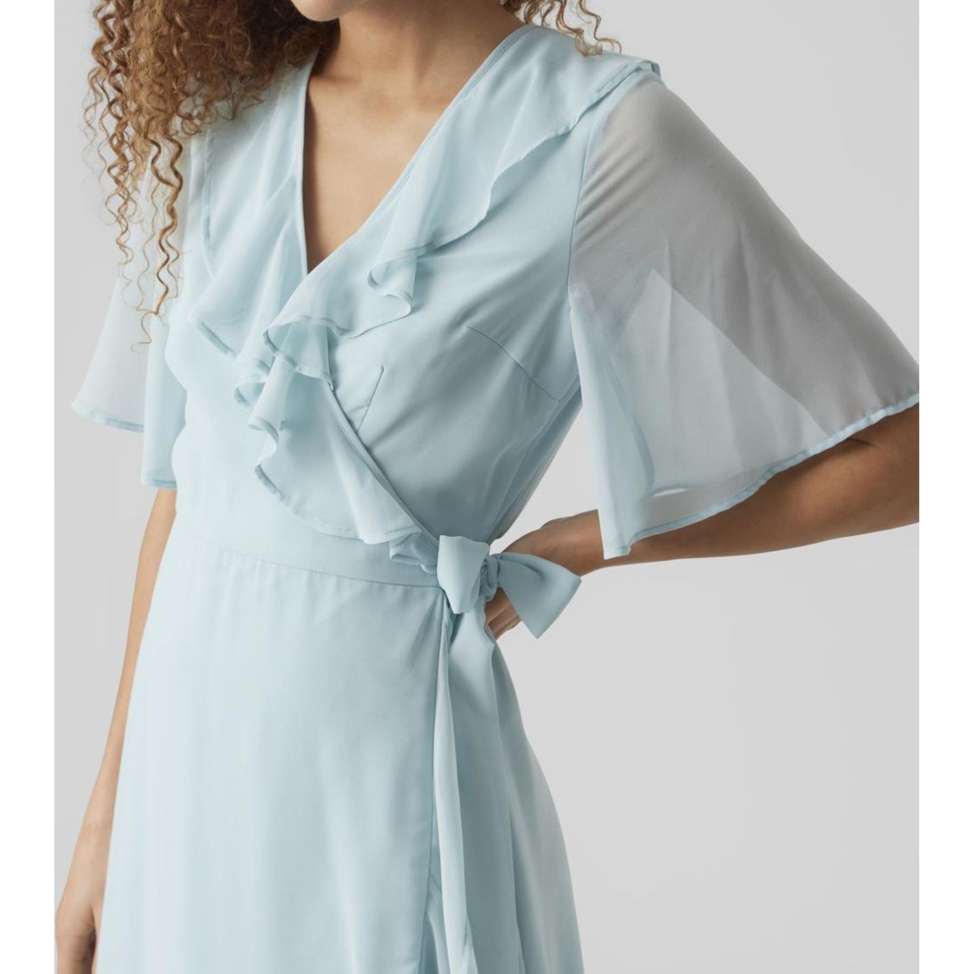 VERO MODA Maxi suknelė moterims, Mėlyna, VMSILLE 2/4 SL WRAP M 5