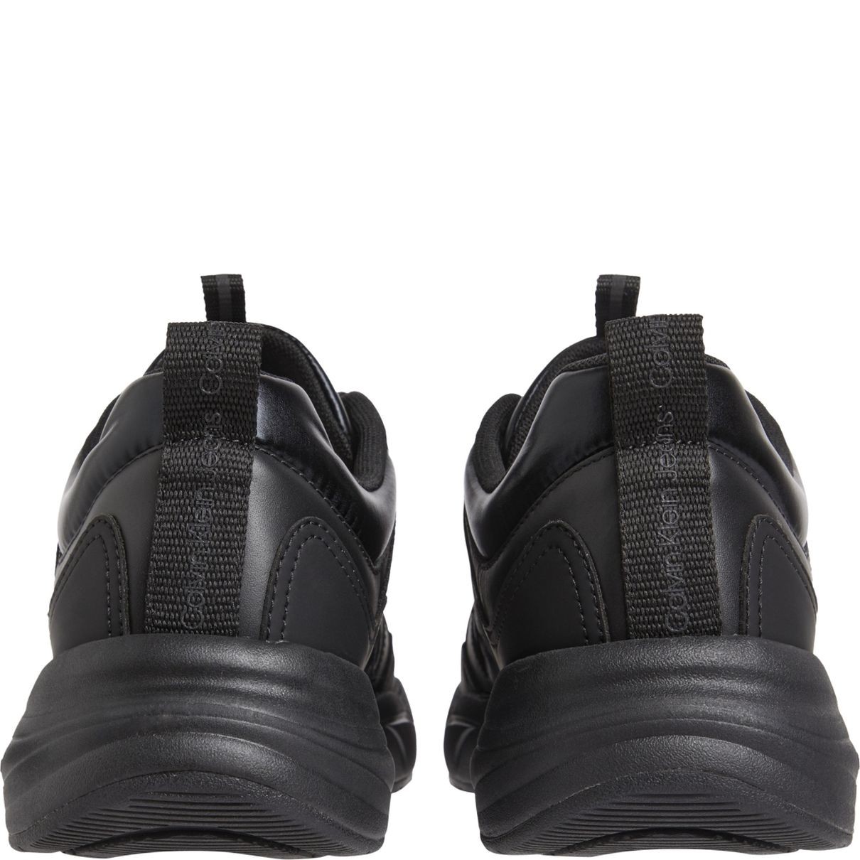 CALVIN KLEIN JEANS Sportiniai bateliai vyrams, Juoda, Retro tennis mix sport shoe 4