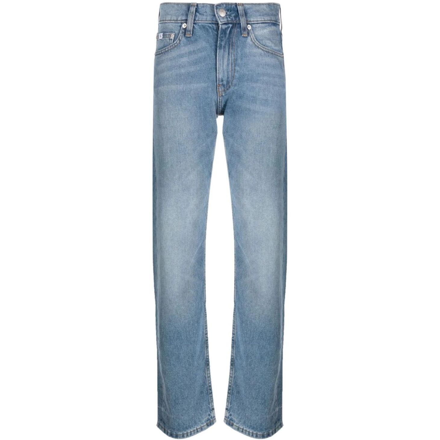 CALVIN KLEIN JEANS Tiesūs džinsai -moterims, Mėlyna, Low rise straight 1