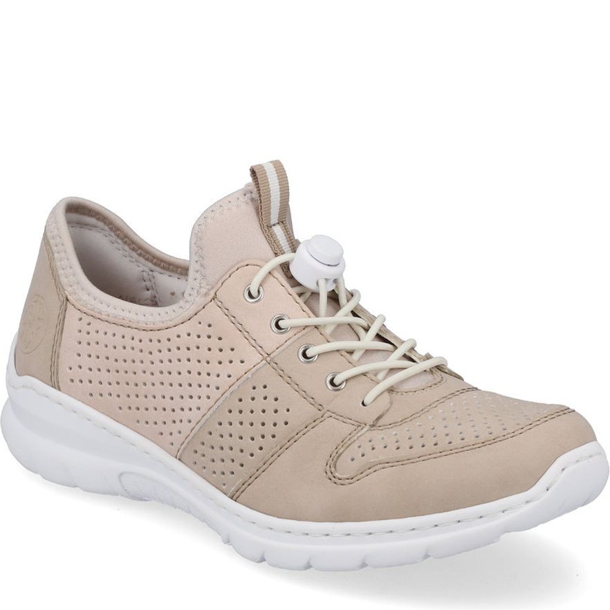 RIEKER Laisvalaikio bateliai moterims, Smėlio, Slipper 1