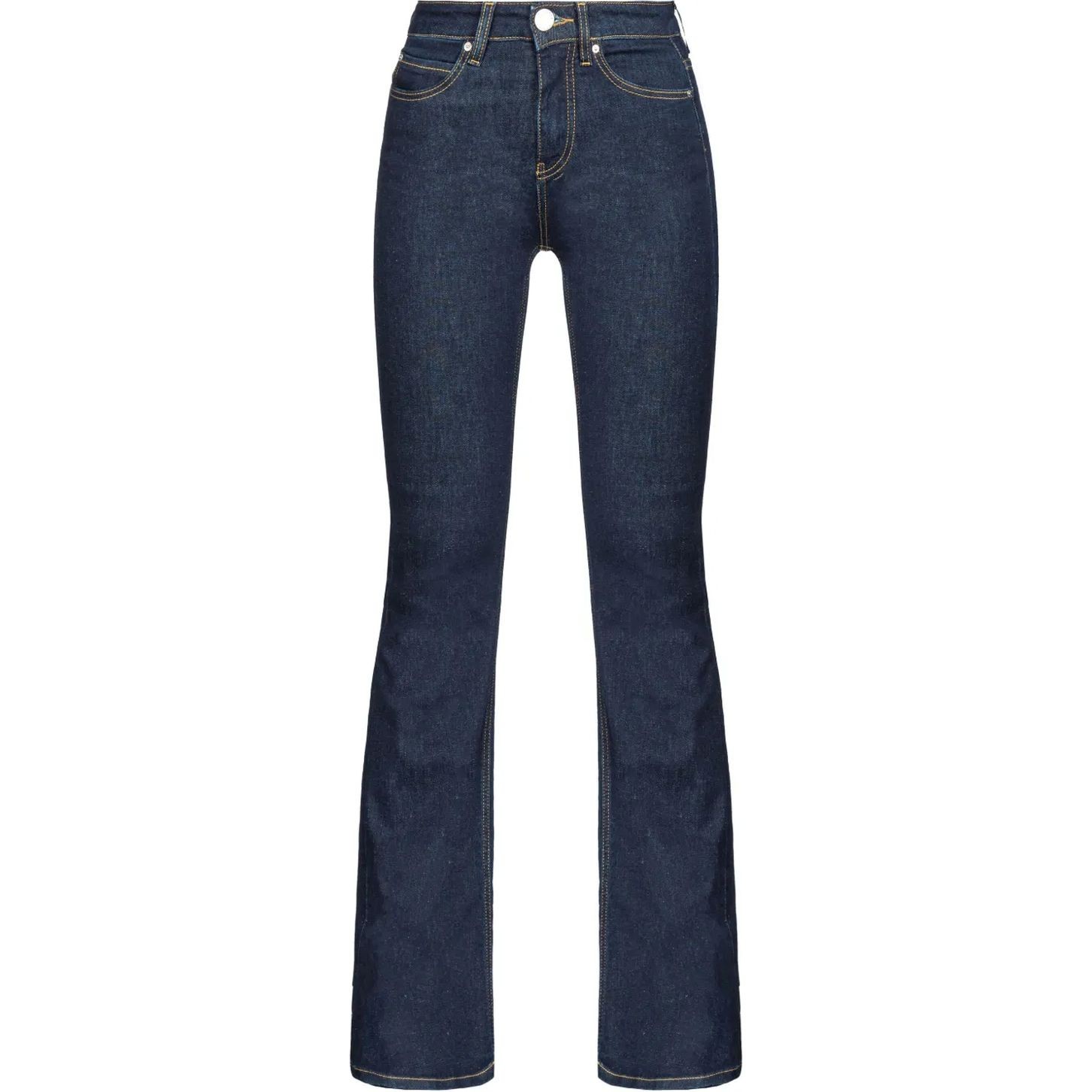 PINKO Platėjantys džinsai moterims, Mėlyna, Flora cotton-blend jeans 1