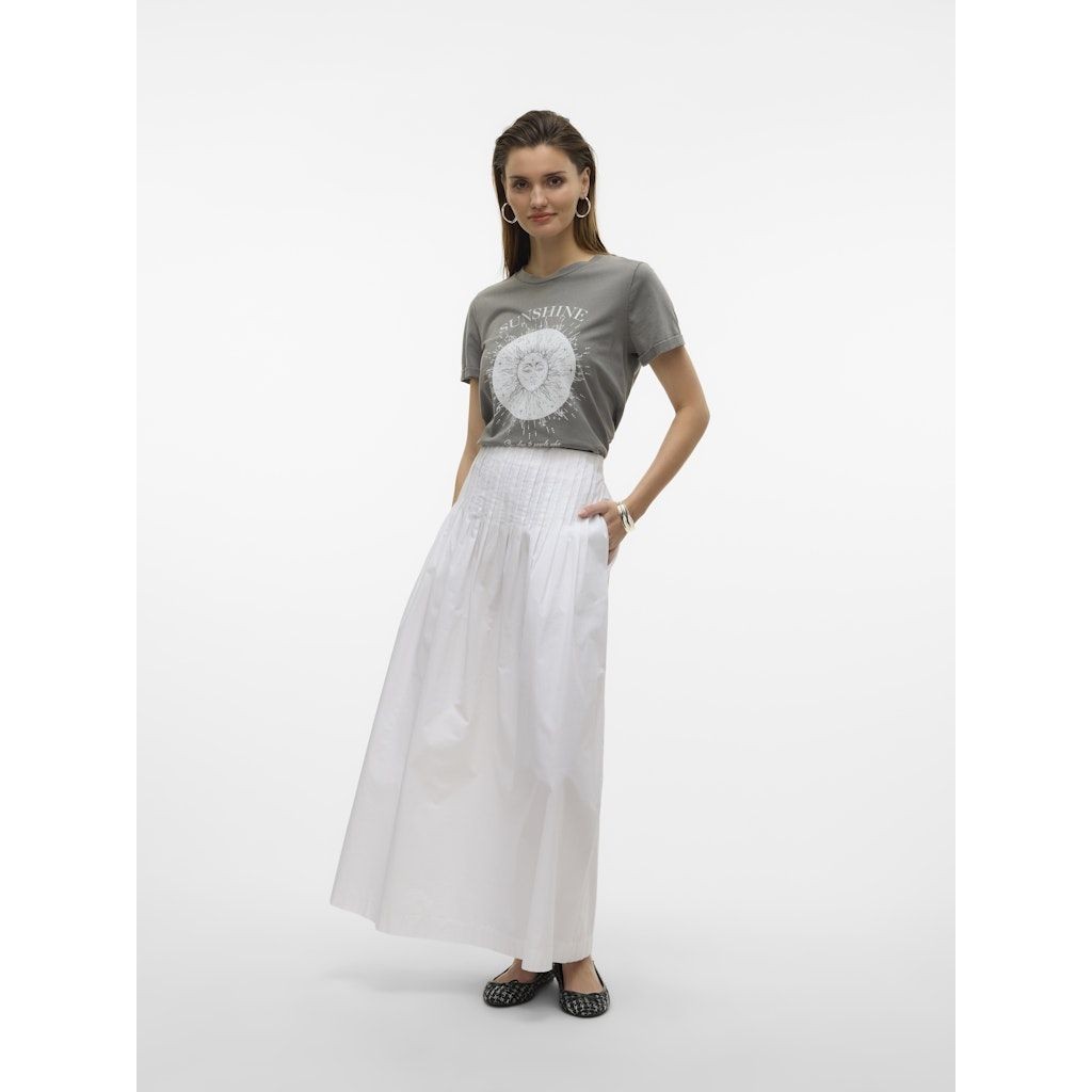 VERO MODA Maxi sijonas moterims, Balta, Disla long skirt 2
