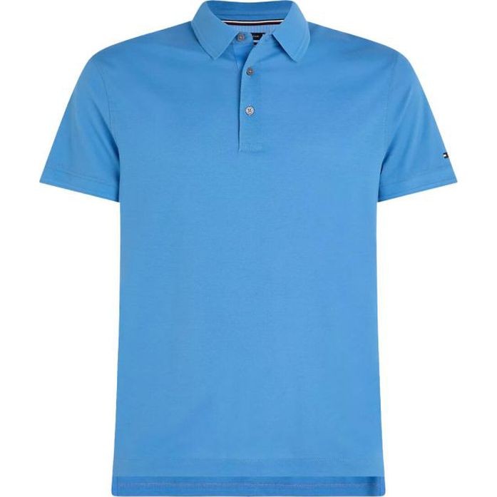TOMMY HILFIGER Polo marškiniai trumpos rank. vyrams, Mėlyna, Mercerized pique slim polo 1