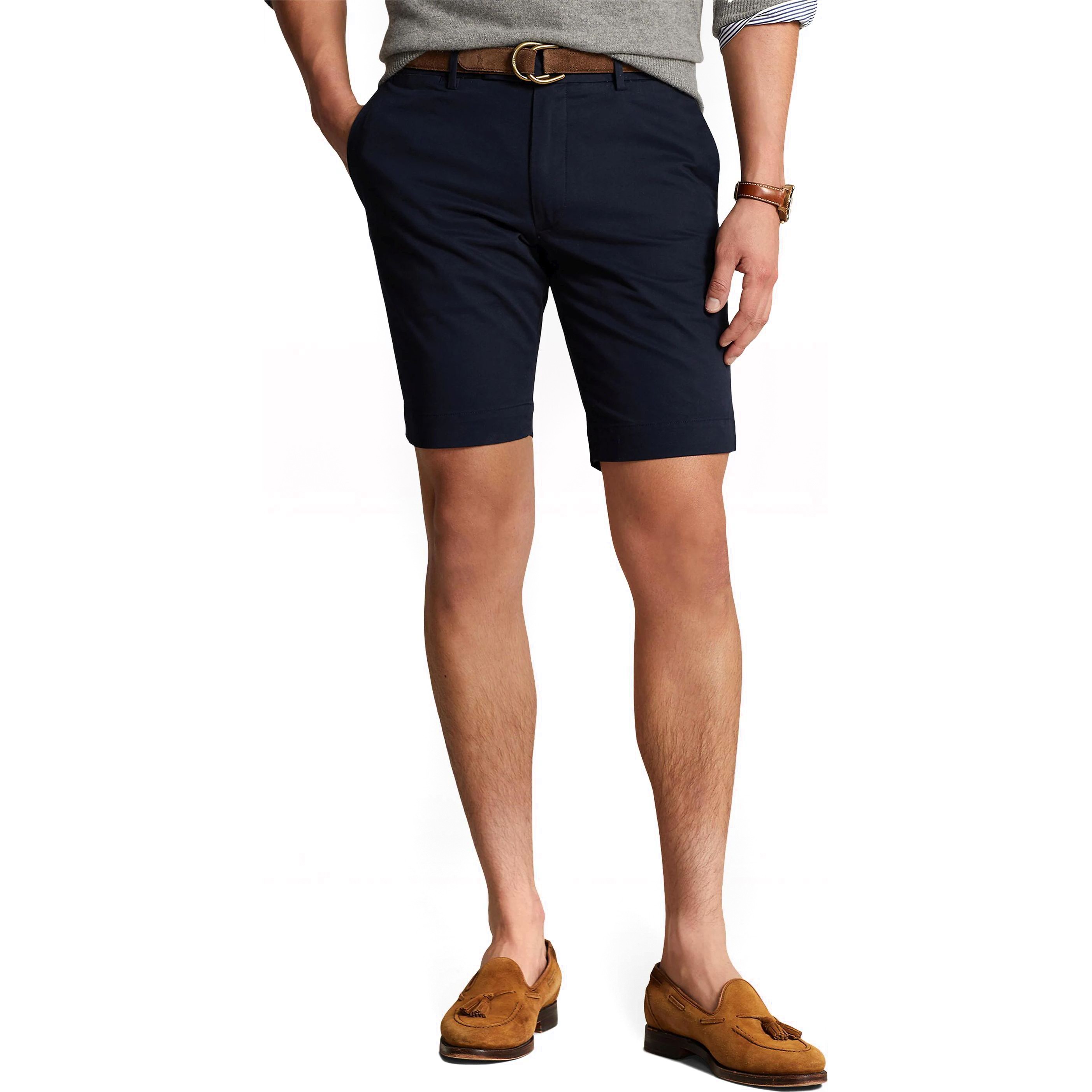 POLO RALPH LAUREN Šortai vyrams, Mėlyna, SLFHDNS-FLAT-SHORT 2