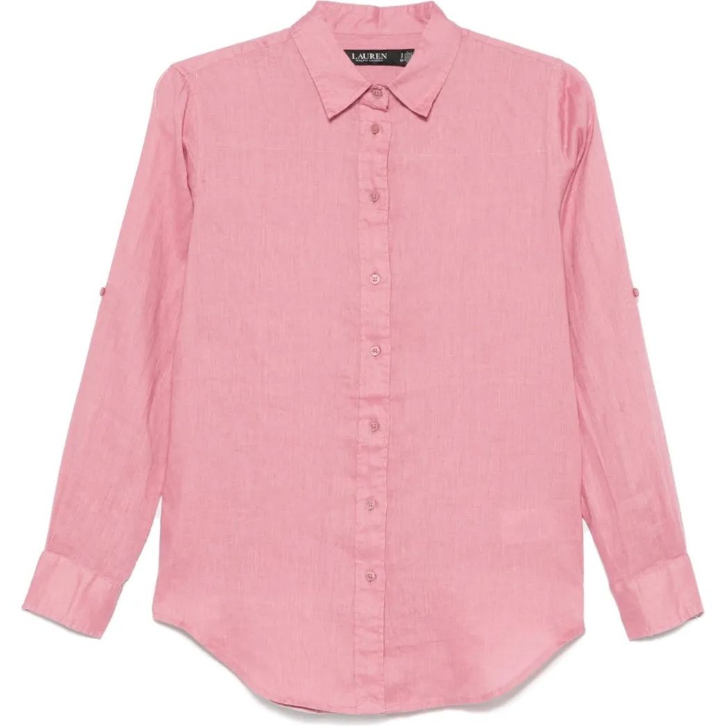 LAUREN RALPH LAUREN Marškiniai ilgomis rankovėmis moterims, Rožinė, Karrie long sleeve shirt 1