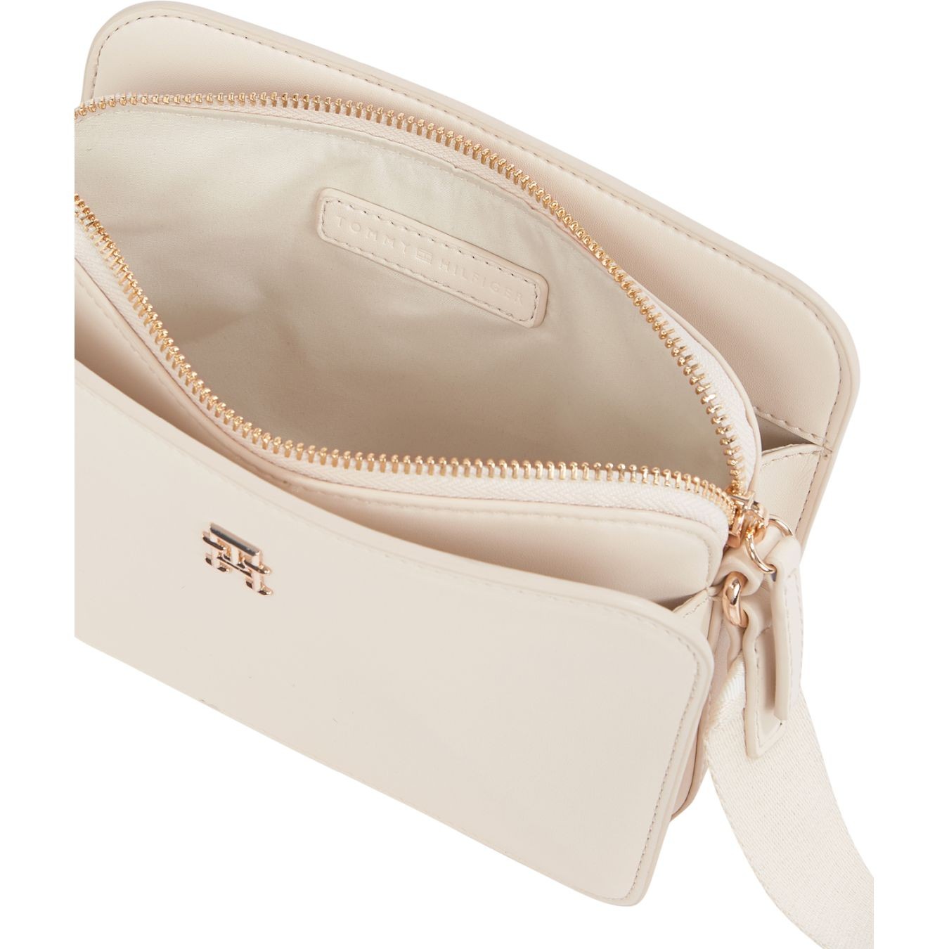 TOMMY HILFIGER Rankinė per petį moterims, Smėlio, Logotape camera bag 3