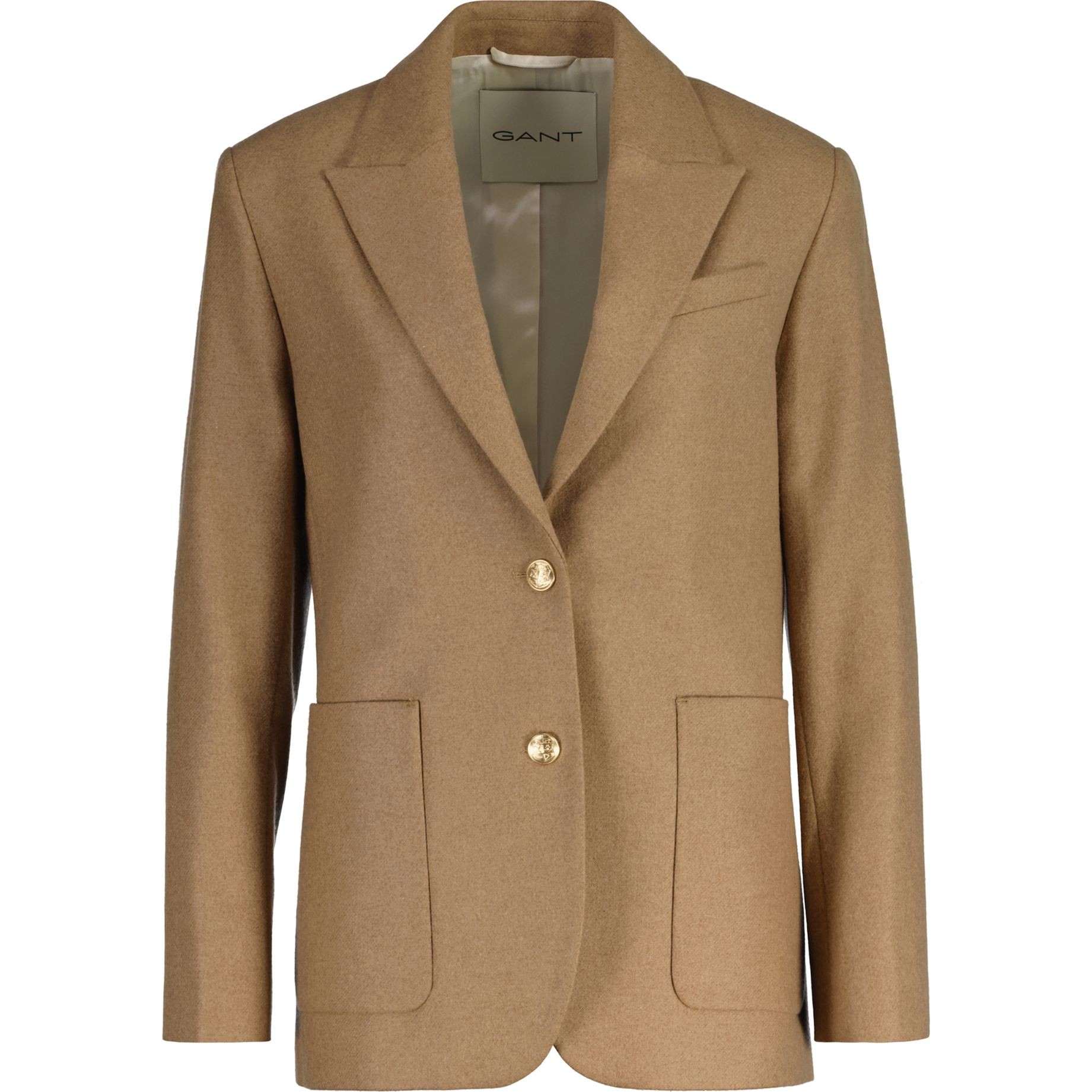 GANT Švarkas moterims, Chaki, Reg flannel club blazer 1