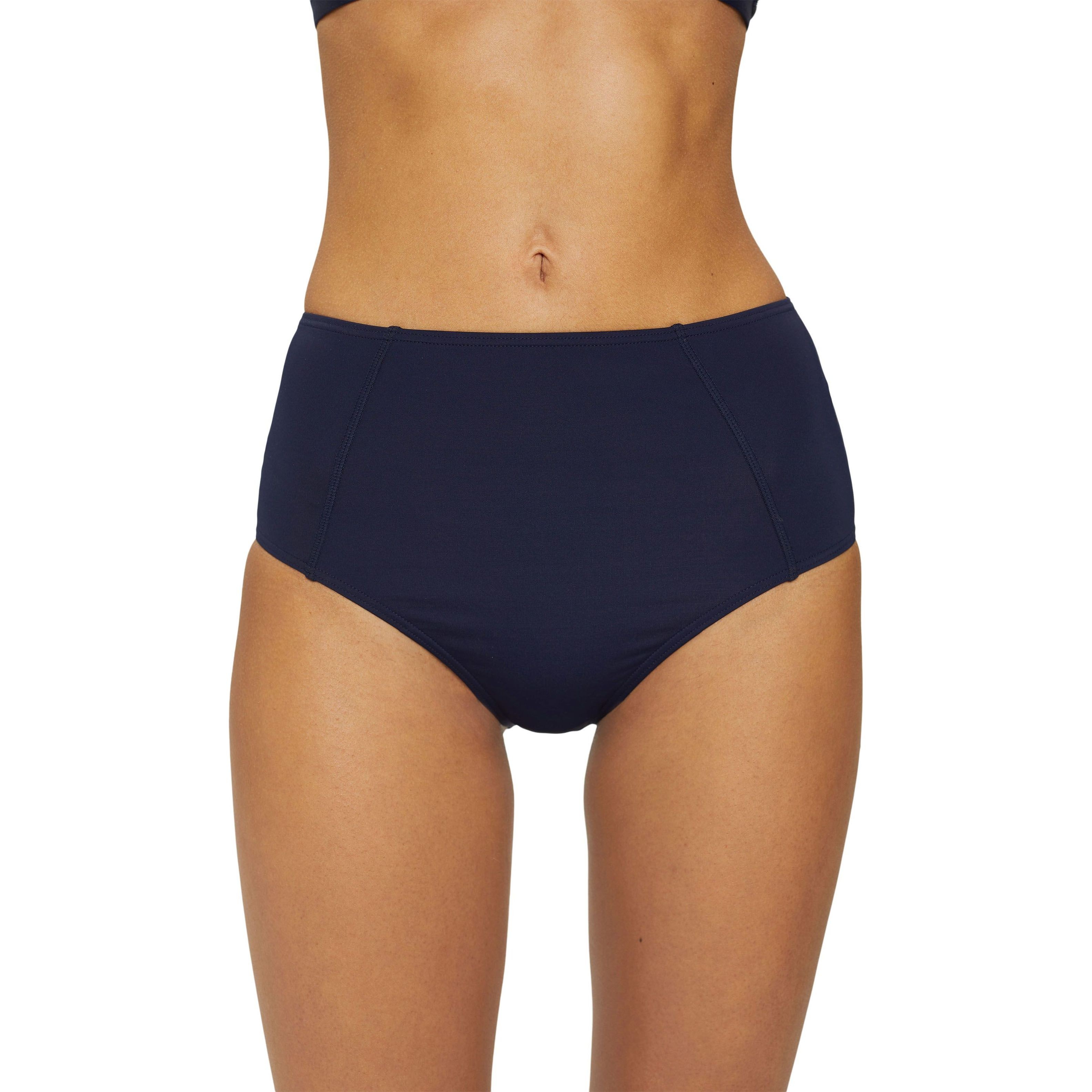 ESPRIT Apatinė kostiumėlio dalis moterims, Mėlyna, Recycled: plain high-waisted b 2