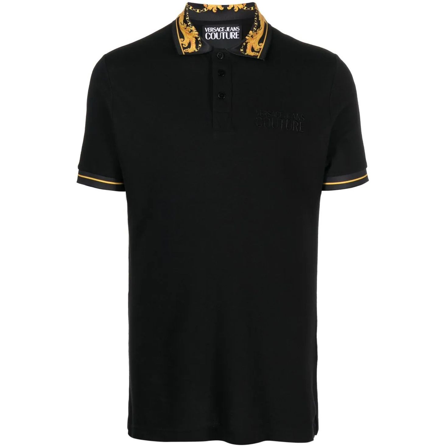 VERSACE JEANS CUTURE Polo marškiniai trumpos rank. vyrams, Juoda, Polo t-shirt 1