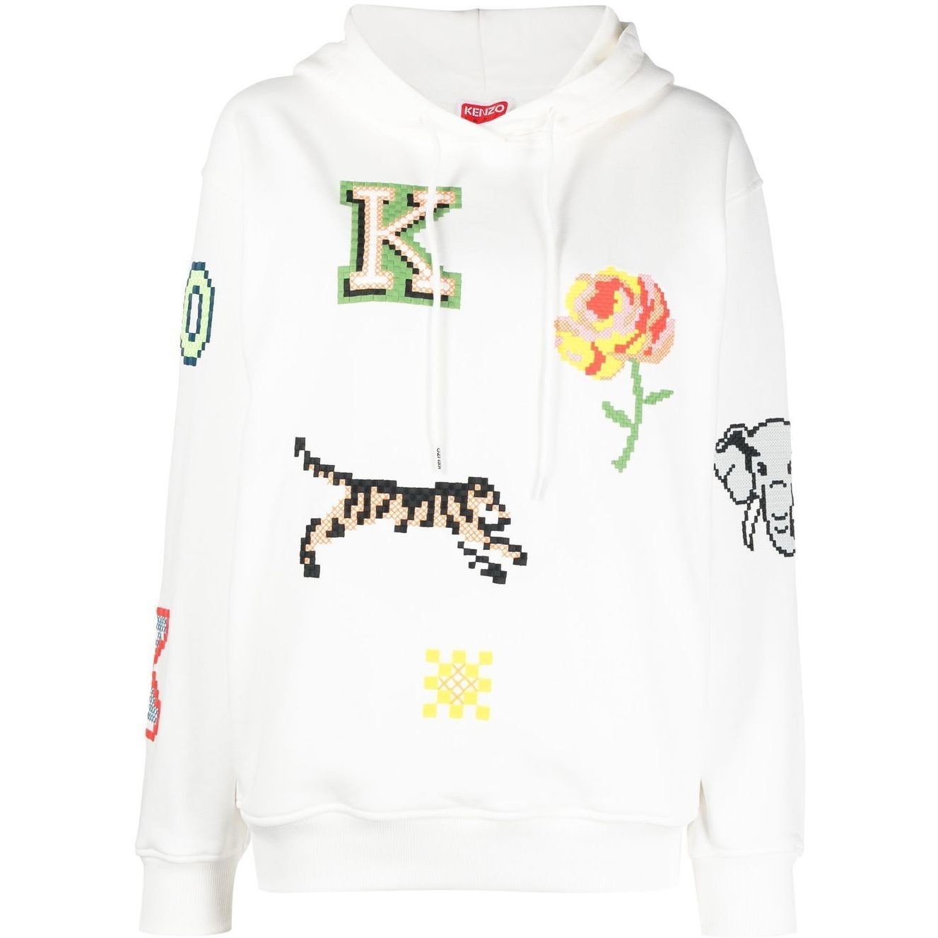 KENZO Džemperis moterims, Balta, Hoodie