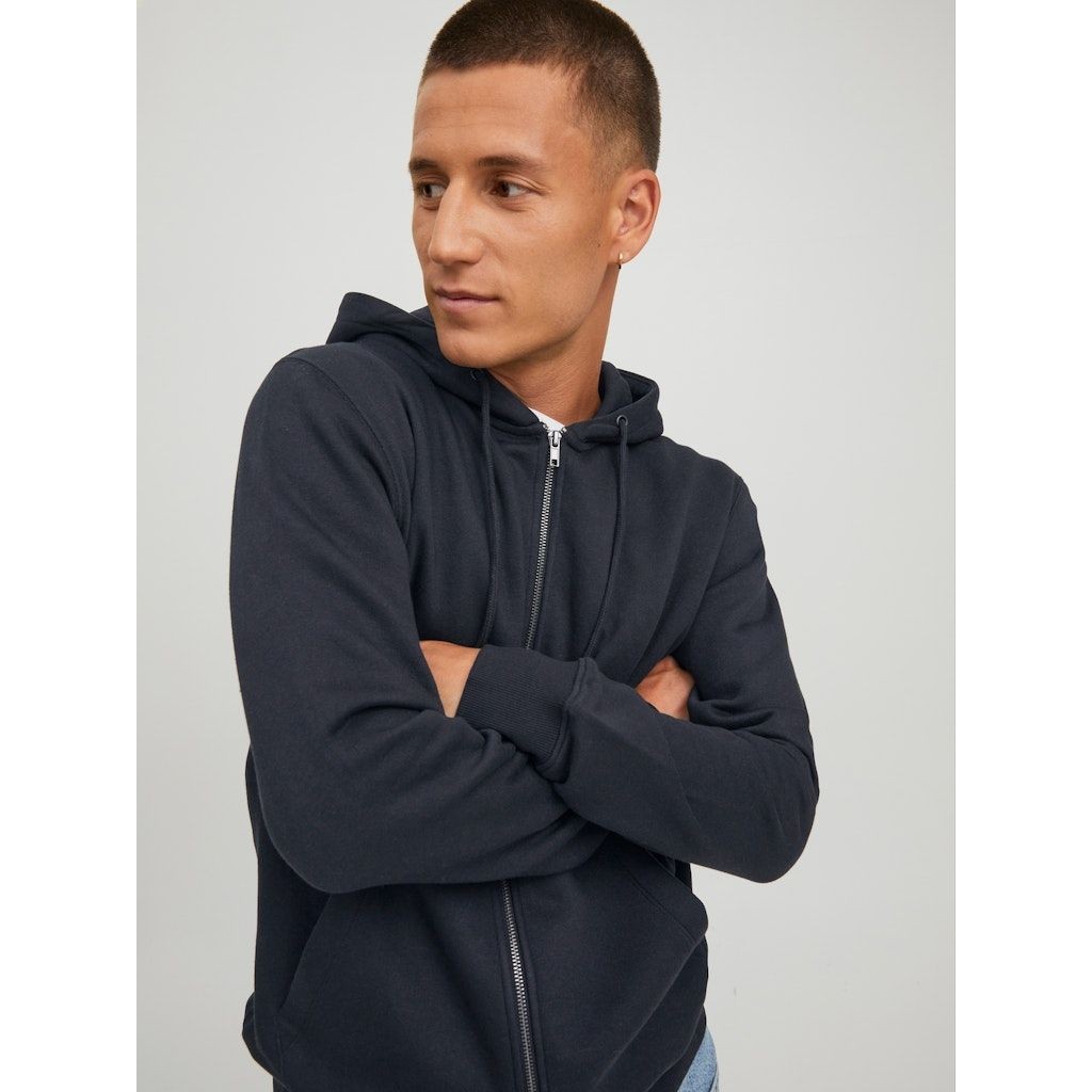 JACK & JONES Džemperis vyrams, Juoda, Star basic sweat zip hood 8