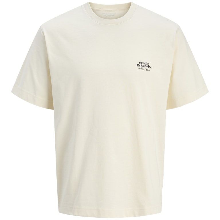 JACK & JONES Marškinėliai vyrams, Smėlio, Paros abstract tee 1