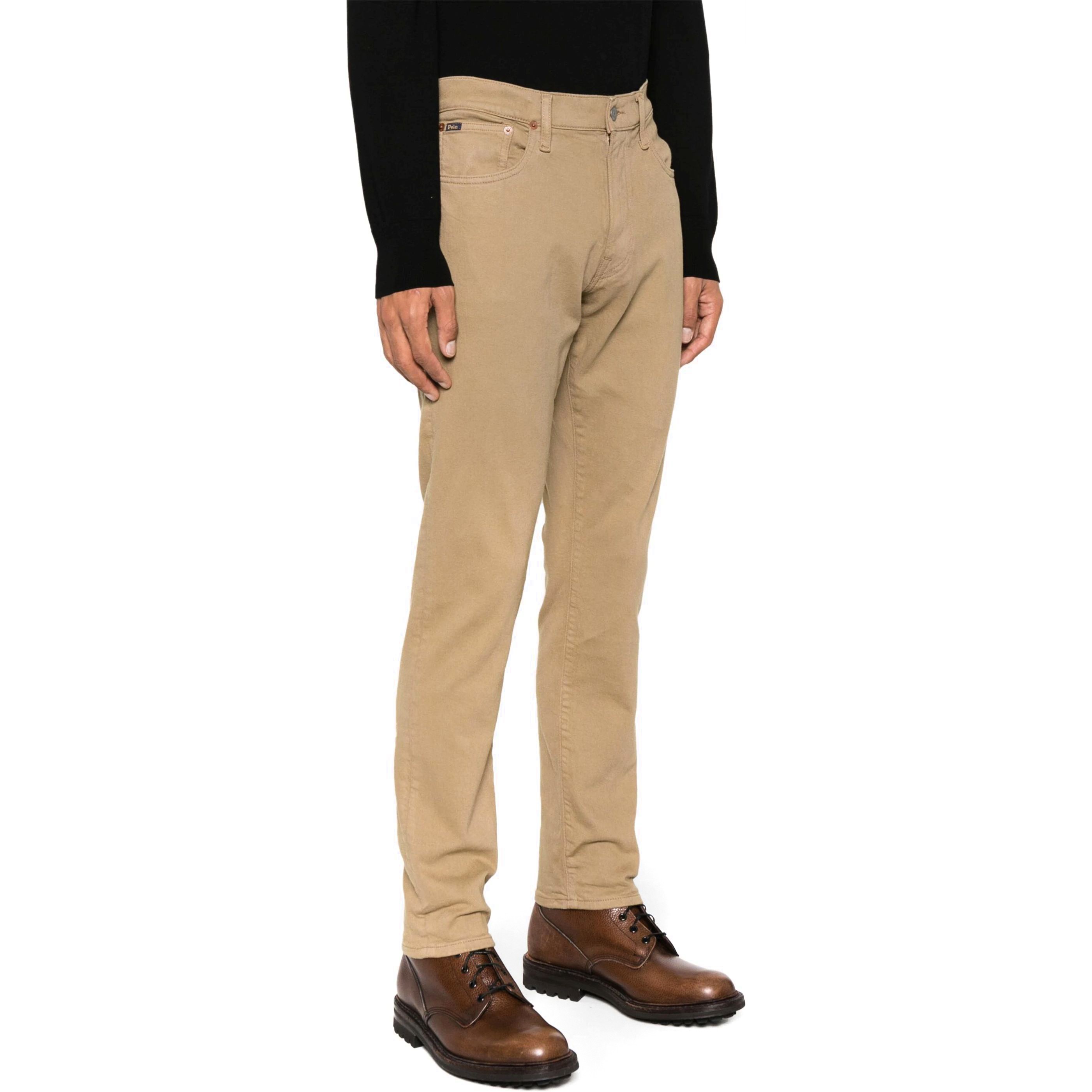 POLO RALPH LAUREN Tiesūs džinsai vyrams, Smėlio, 5-pocket denim 2