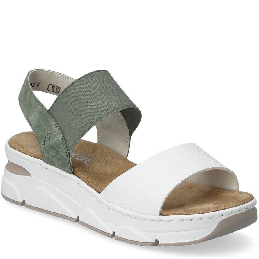 RIEKER Basutės moterims, Balta, SANDALS 1