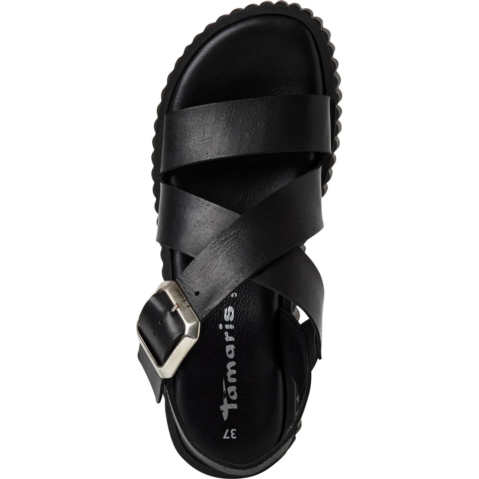 TAMARIS Basutės moterims, Juoda, Wedge/plat sand 4