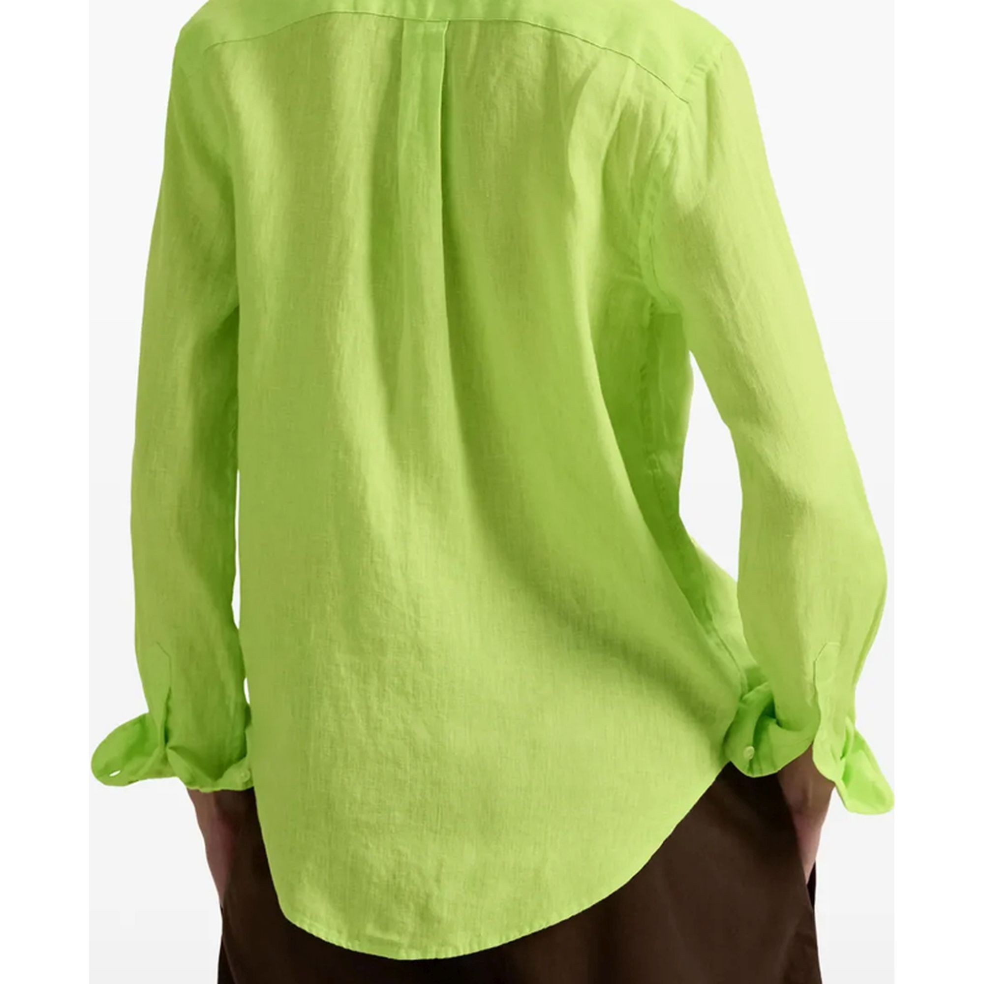 POLO RALPH LAUREN Marškiniai ilgomis rankovėmis moterims, Žalia, Long sleeve-button front shirt 3