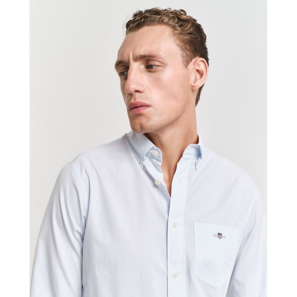 GANT Marškiniai ilgomis rankovėmis vyrams, Mėlyna, Reg classic poplin shirt 4