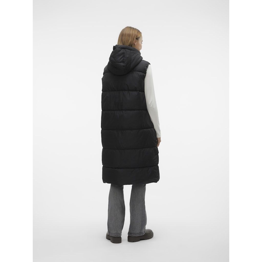 VERO MODA Pūkinė liemenė moterims, Juoda, Ligaane waistcoat 3