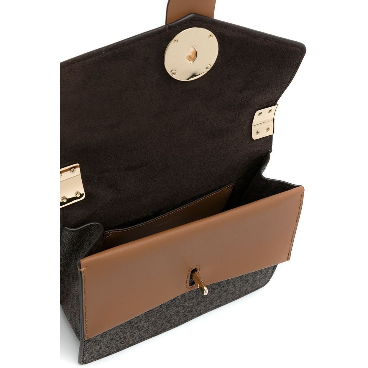 MICHAEL KORS Rankinė per petį moterims, Ruda, Greenwich crossbody bag 4