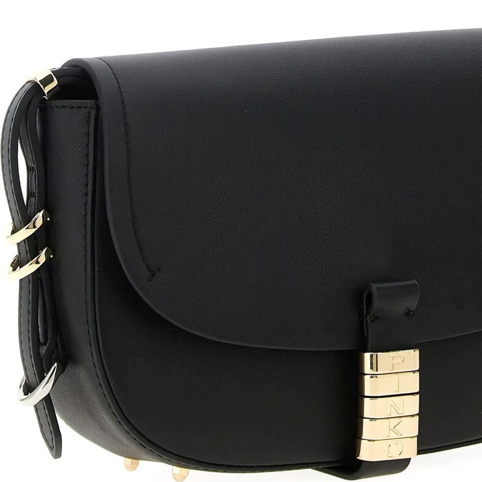 PINKO Rankinė per petį moterims, Juoda, Saddle mini shoulder bag 3