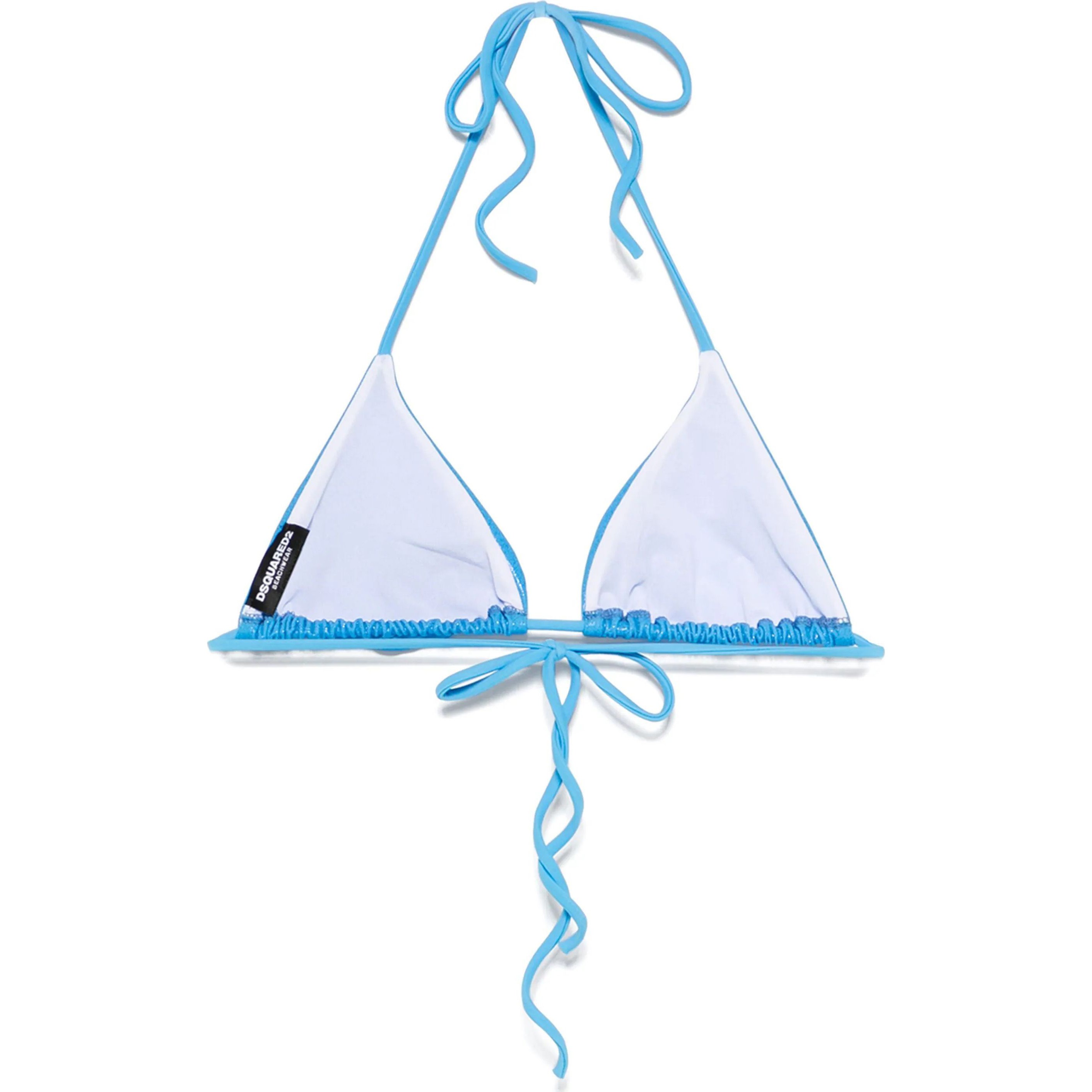 DSQUARED2 UNDERWEAR Viršutinė kostiumėlio dalis moterims, Mėlyna, Triangle top 2