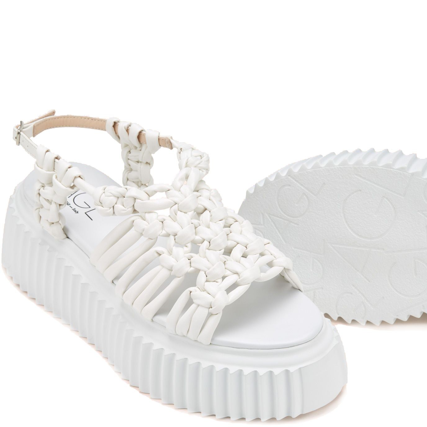 AGL Basutės moterims, Balta, Alice flatform sandals 5