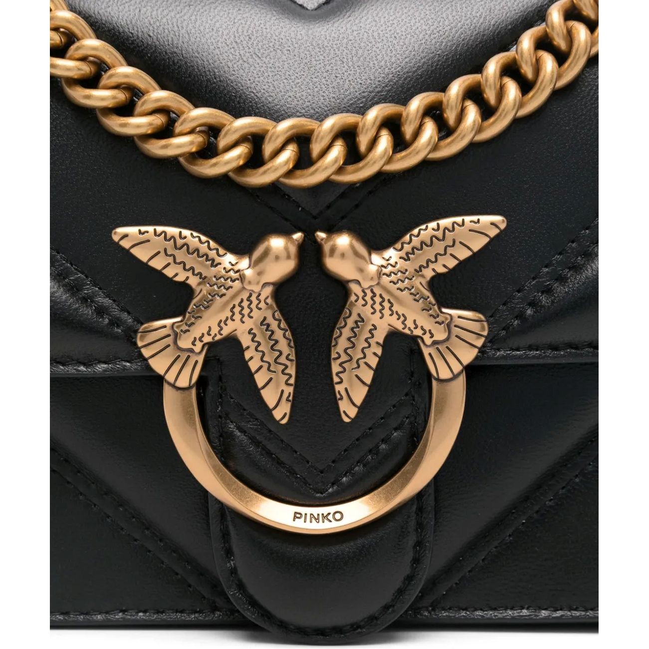 PINKO Rankinė per petį moterims, Juoda, Love one shoulder bag 3