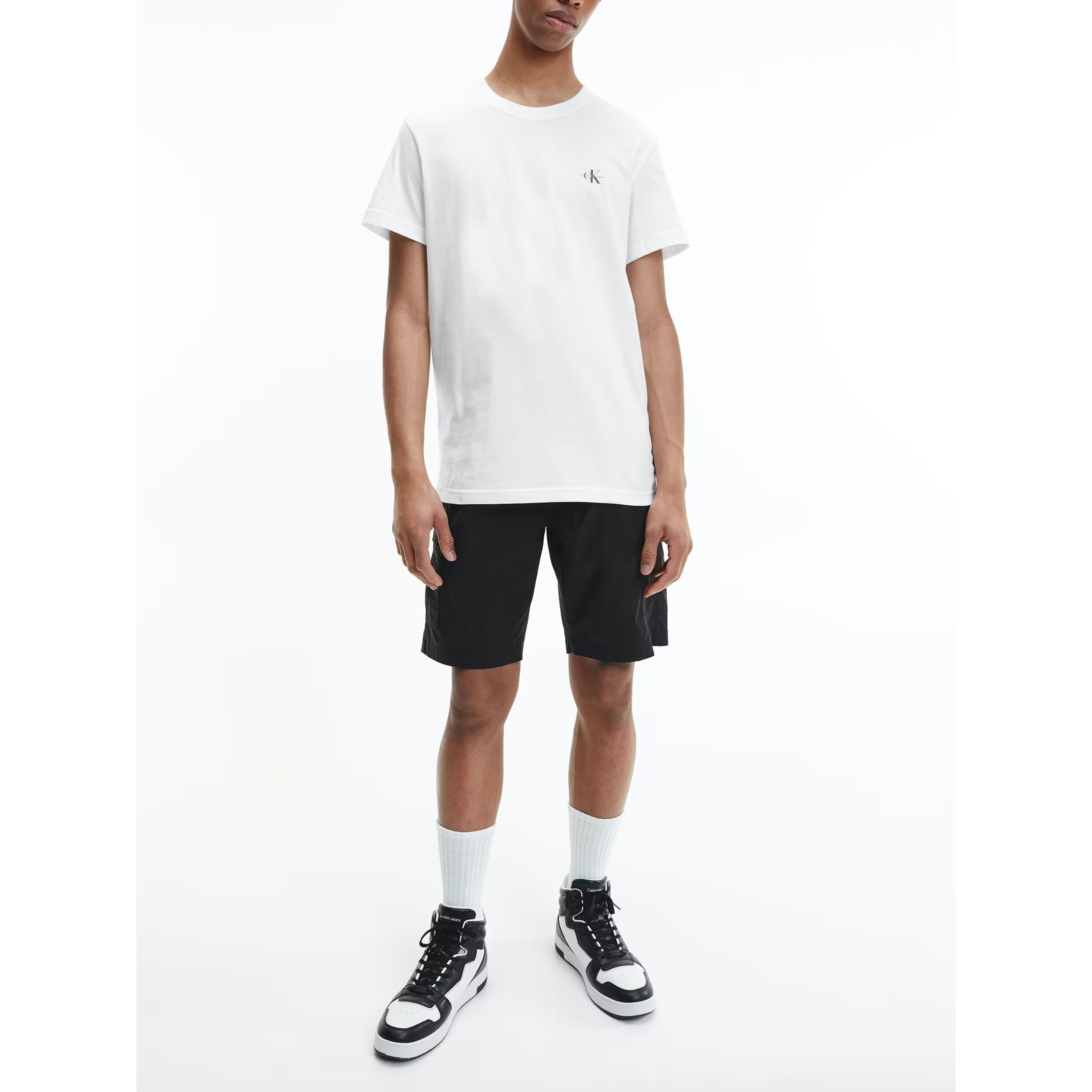 CALVIN KLEIN JEANS Marškinėliai trump. rankovėmis vyrams, Juoda, 2 pack monologo t-shirt 3