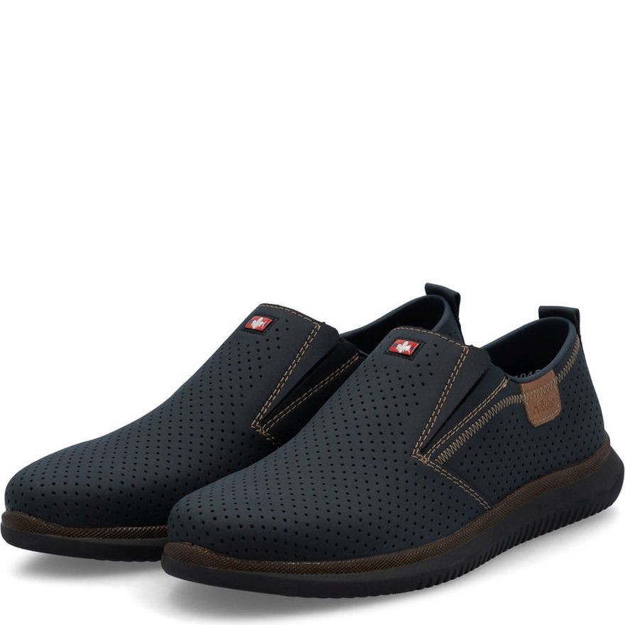 RIEKER Loaferiai vyrams, Mėlyna, Slipper 7