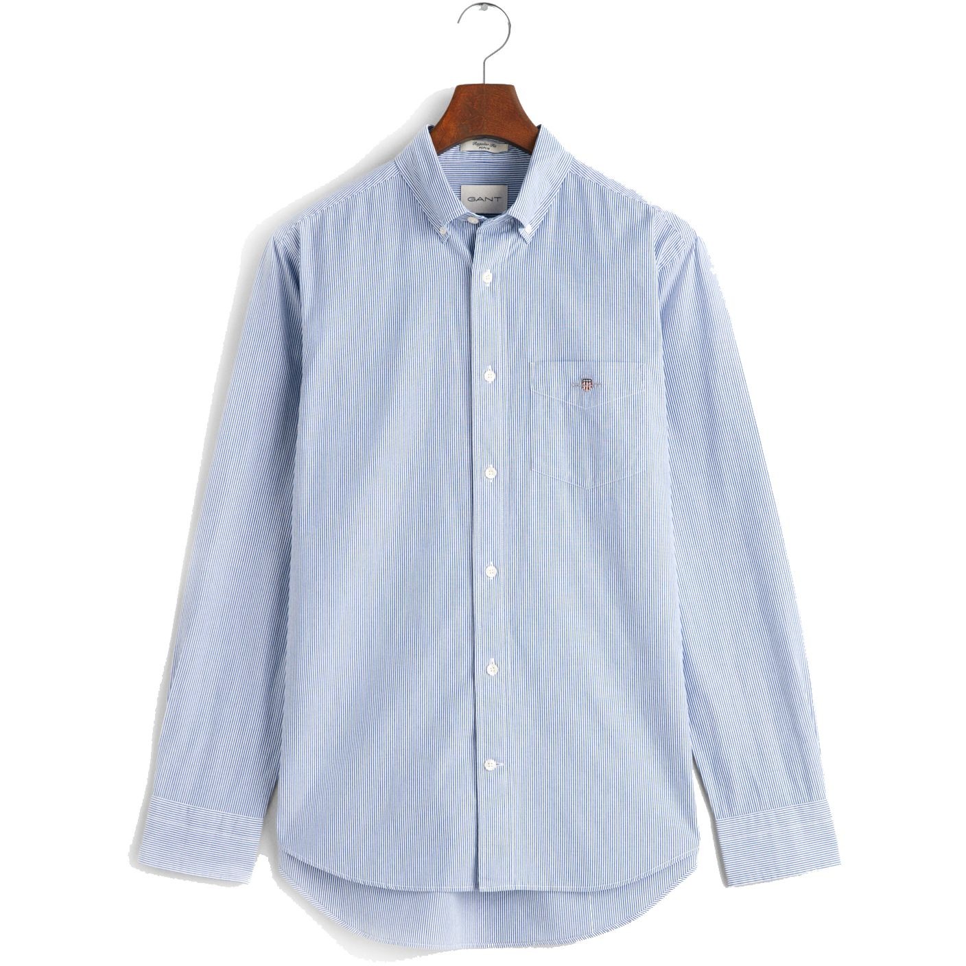 GANT Marškiniai ilgomis rankovėmis vyrams, Mėlyna, Reg classic poplin shirt 1